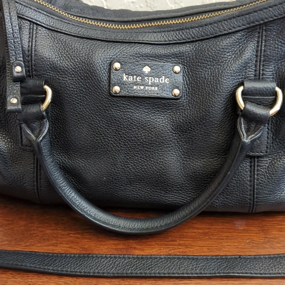 💎 kate spade NY Black Berkshire Road Bernie Convertible Satchel - Flawed Gem